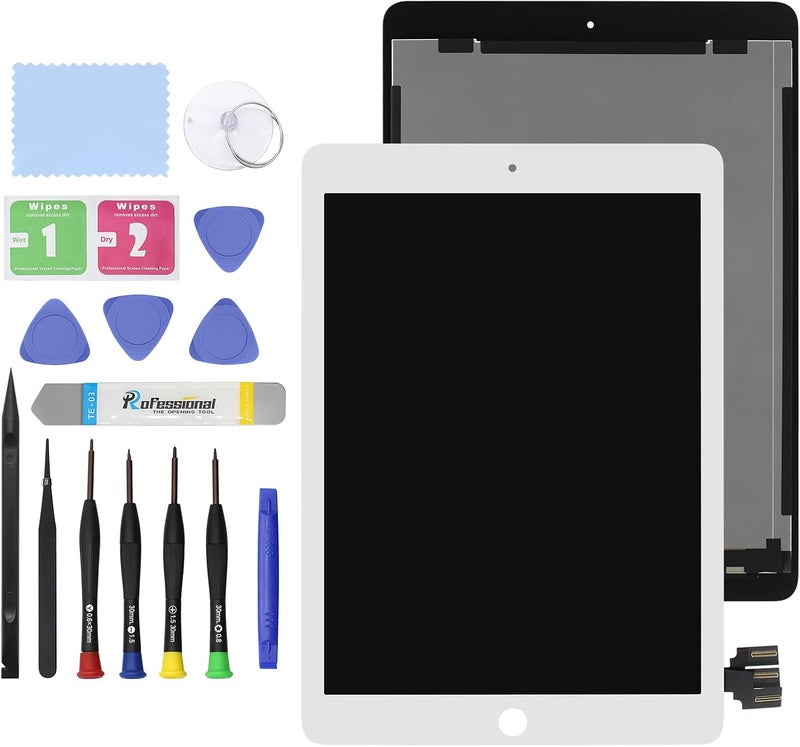 GBOLE 9.7" New Screen Replacement for iPad Pro 2016 A1673 A1674 A1675 LCD Display Glass Touch Digitizer Premium Kit with Tools - White - Image 1